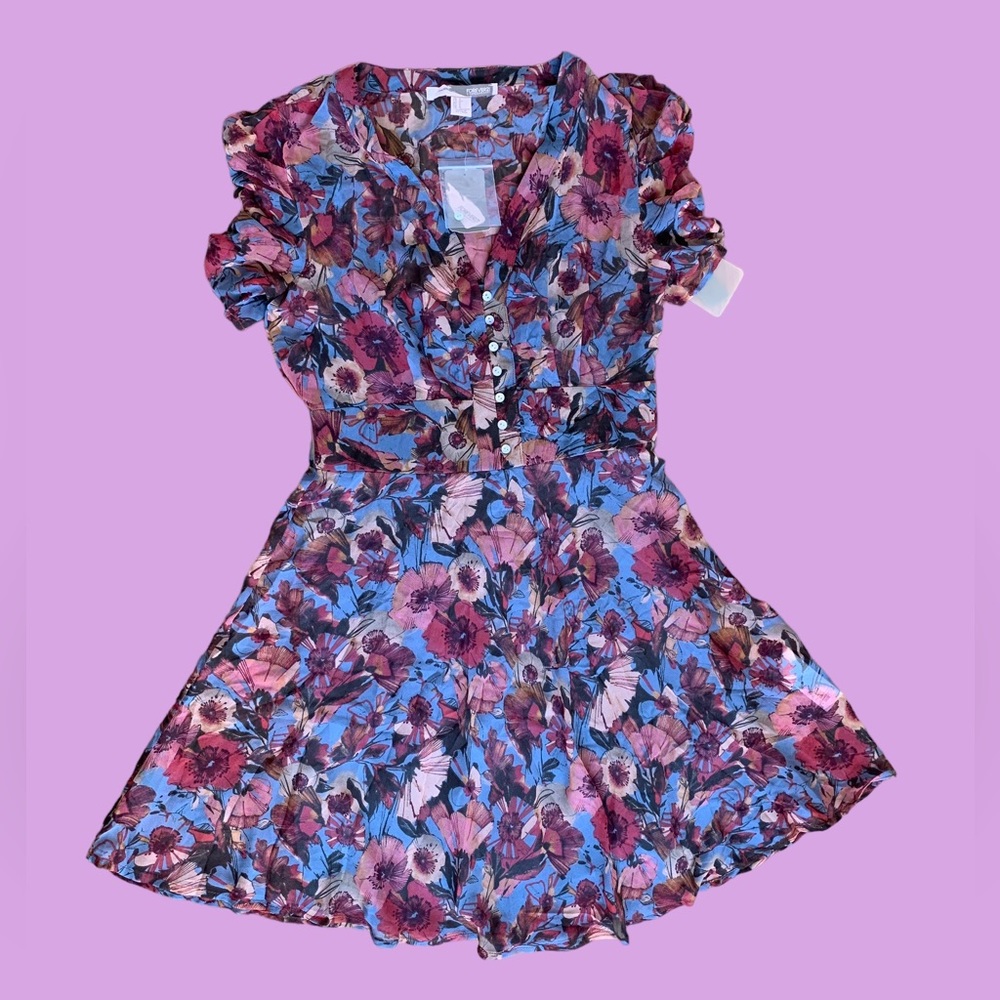 FLORAL BUTTON DOWN DRESS